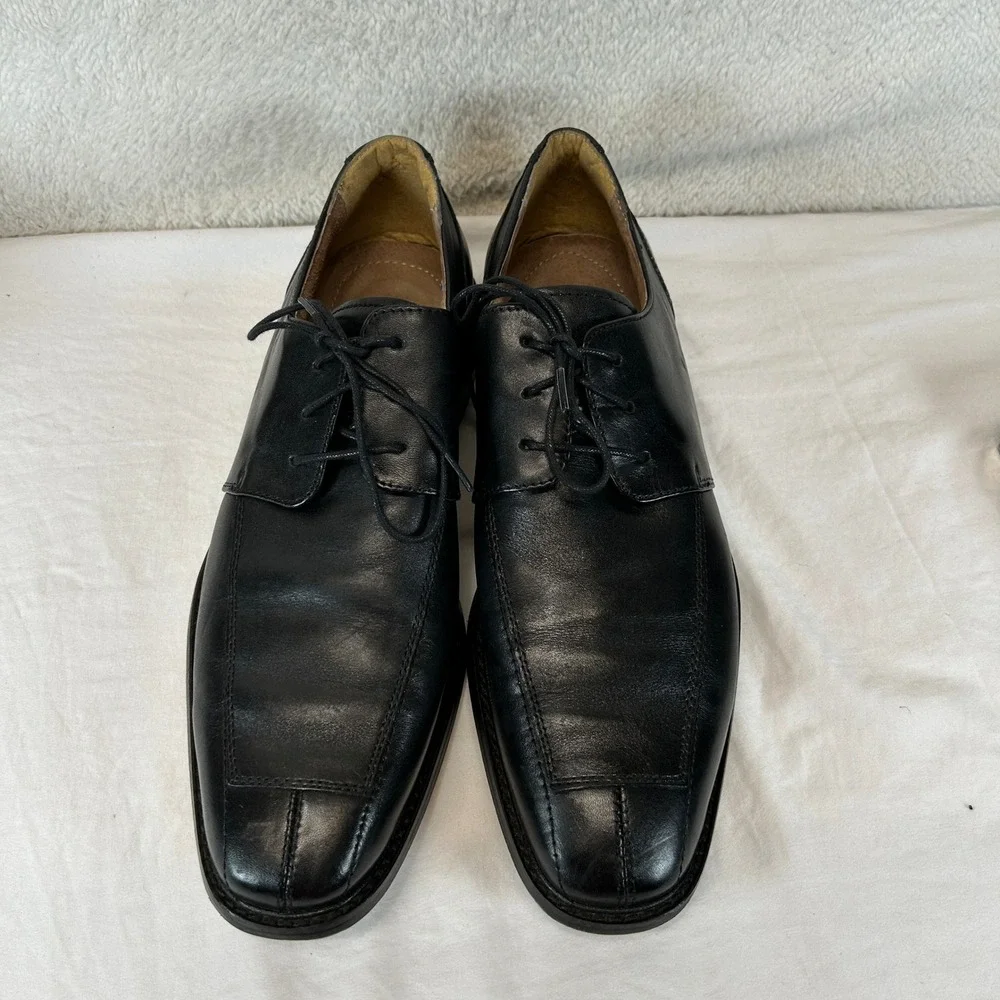Florsheim Flor 3 Eye Blu Mens Black Leather Square Toe Dress Shoes 11 D 4161-06